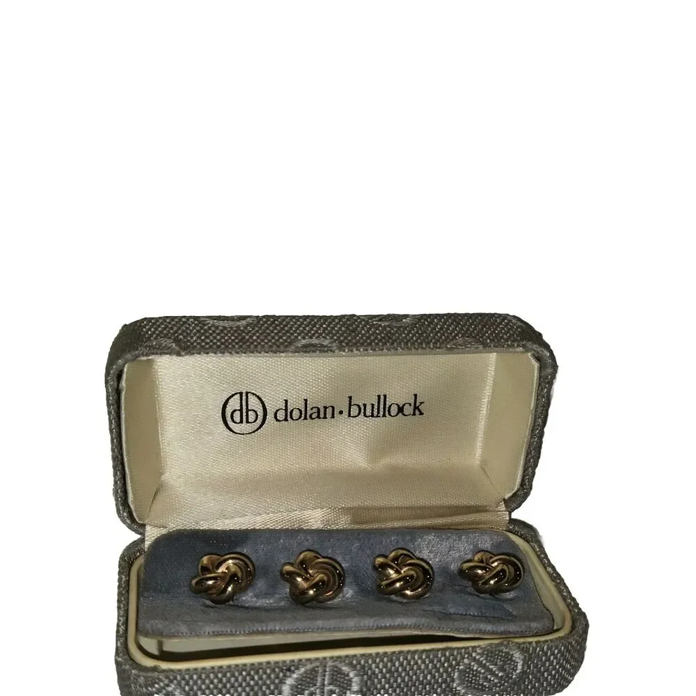 Vintage Dolan Bullock DB 1/20 14K GF Gold Filled Knot Cufflinks Cuff Links